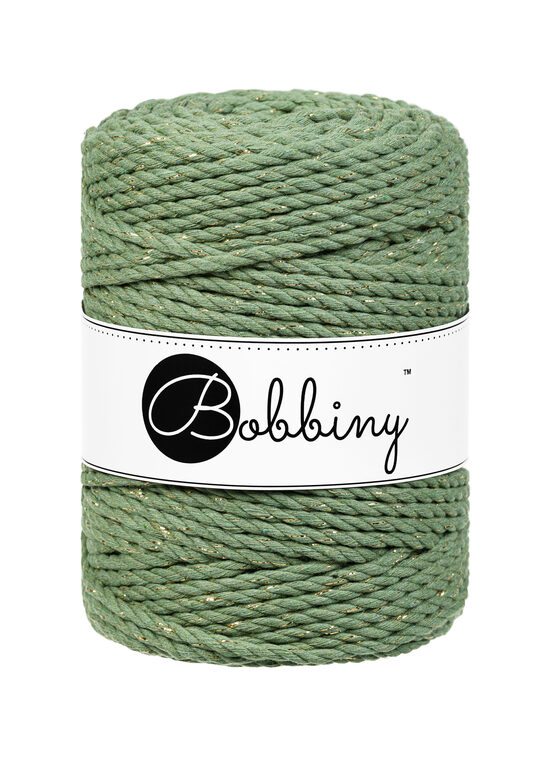 Macrame Rope 3PLY - Golden Eucalpytus Green